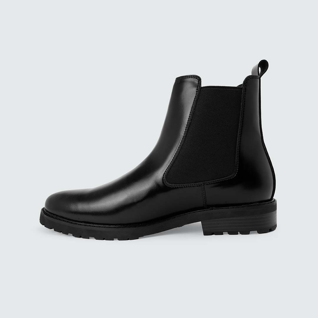 ARCHER A484SN -Black Chelsea Boots For Men -Caliber Shoes Nepal