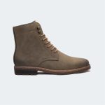 NICHOLAS A500SK-Olive Lace Up Boots For Men -Caliber Shoes Nepal