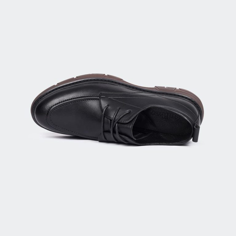 BRADFORD N536G -Black Lace Up Formal Shoes For Men -Caliber Shoes Nepal