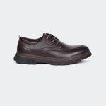 BRADFORD N536G -Coffee Lace Up Formal Shoes For Men -Caliber Shoes Nepal