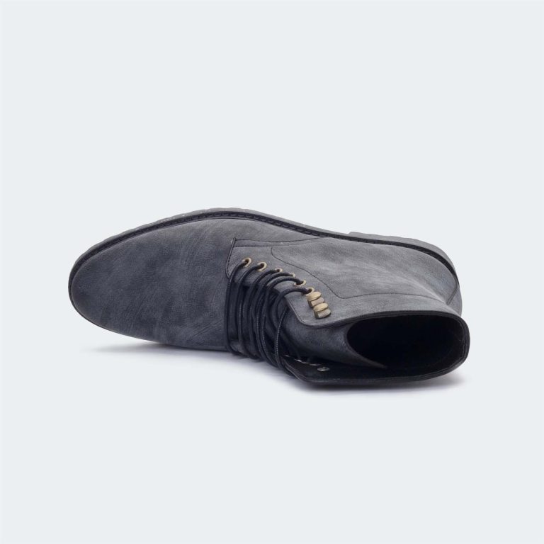 NICHOLAS A500R-Black Lace Up Boots For Men -Caliber Shoes Nepal
