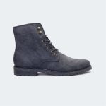 NICHOLAS A500R-Black Lace Up Boots For Men -Caliber Shoes Nepal
