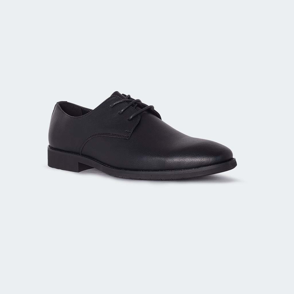 RICHARD T664G -Black Lace Up Formal Shoes For Men -Caliber Shoes Nepal