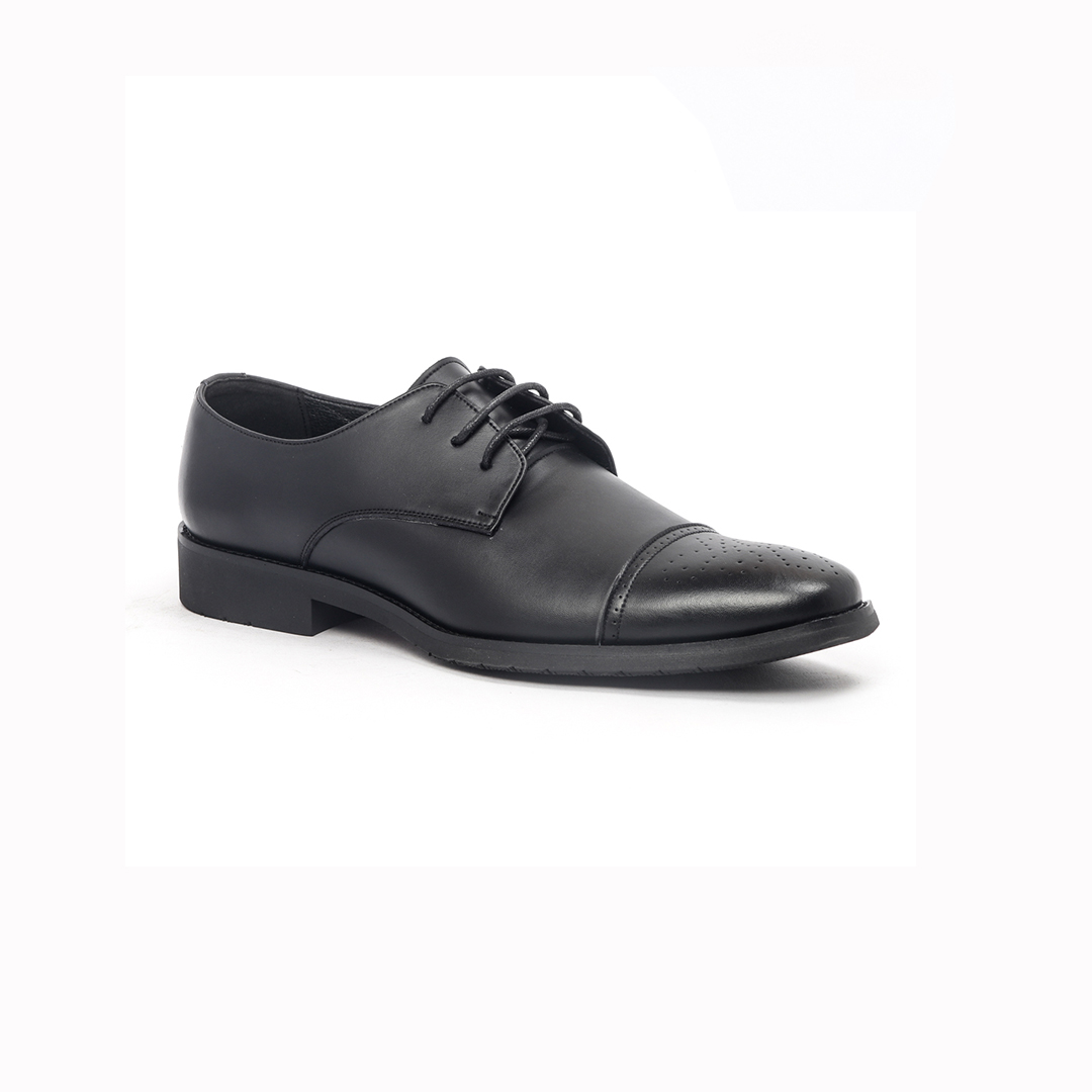 T 505 C -Black Wing Tip Lace Up Formal Shoes For Men -Caliber Shoes Nepal