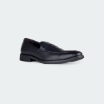 T 654 C -Black Penny Formal Shoes For Men -Caliber Shoes Nepal