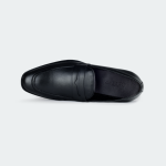 T 654 C -Black Penny Formal Shoes For Men -Caliber Shoes Nepal