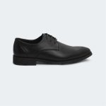 Kingsley T660 -Black Lace Up Formal Shoes For Men -Caliber Shoes Nepal