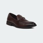 TOPAZ T 662 C -Coffee Slip On Formal Shoes For Men -Caliber Shoes Nepal
