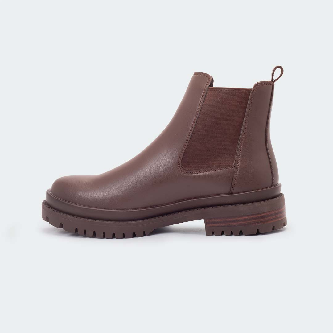 U483C ISABELLA -Coffee Boots For Women -Caliber Shoes Nepal