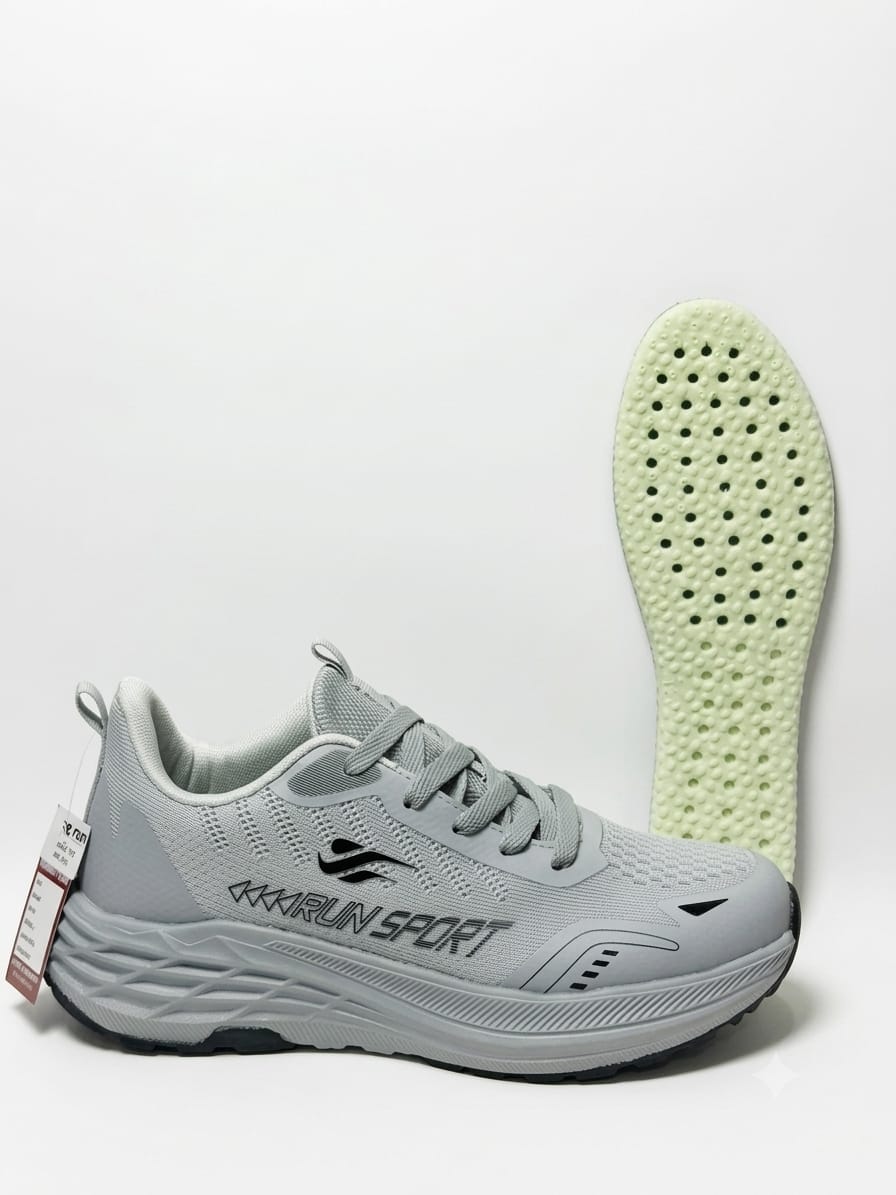 Run Shoes Men’s Light Grey Sneakers(7187)