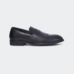 Y506C -Black Penny Formal Shoes For Men -Caliber Shoes Nepal
