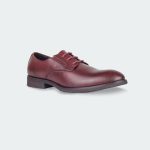 CLAUDE Y542C -Wine-red Lace Up Formal Shoes For Men -Caliber Shoes Nepal