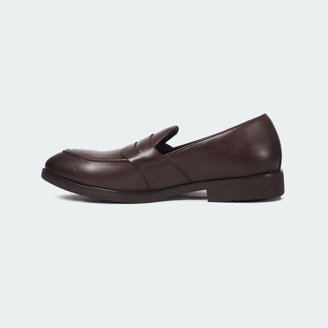 Y 543 C -Coffee Penny Formal Shoes For Men -Caliber Shoes Nepal