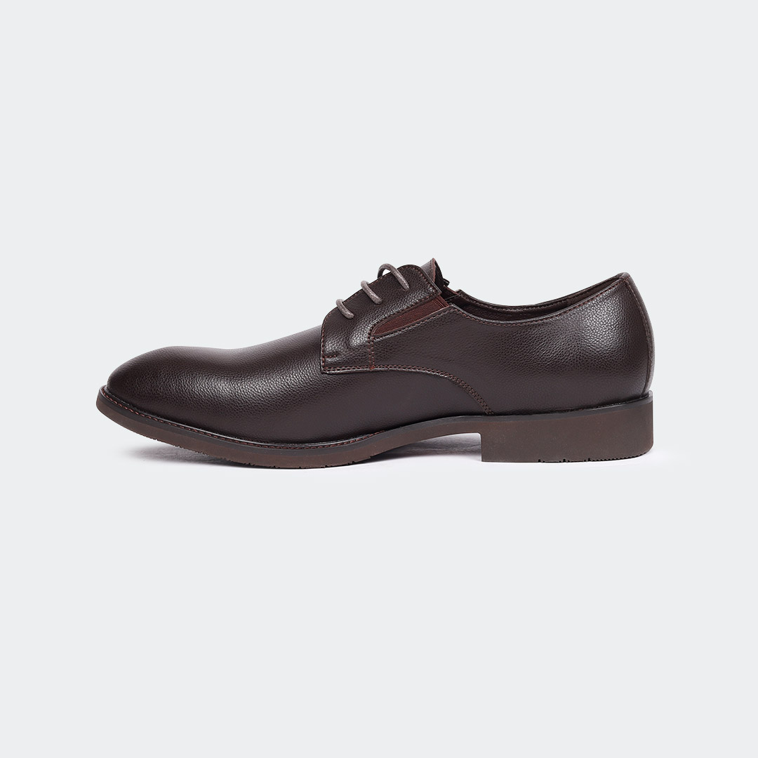 CLAUDE Y542G -Coffee Lace Up Formal Shoes For Men -Caliber Shoes Nepal