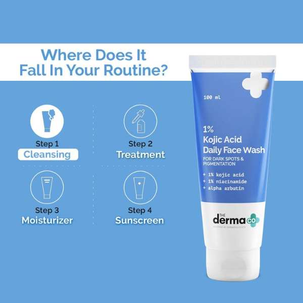 The Derma Co. 1% Kojic Acid Face Wash, 100ml (8904417306248)