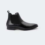 HAWK B481.SN -Black Chelsea Boots For Men -Caliber Shoes Nepal