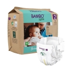 Bambo Nature Baby Diapers Size 2 S (3–6 kg) – 30 pcs Tape Style | Eco-Friendly, Soft & Sensitive Skin Safe Diapers