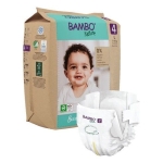 Bambo Nature Baby Diapers Size 4 L (7–14 kg) – 24 pcs Tape Style | Eco-Friendly, Soft & Sensitive Skin Safe Diapers