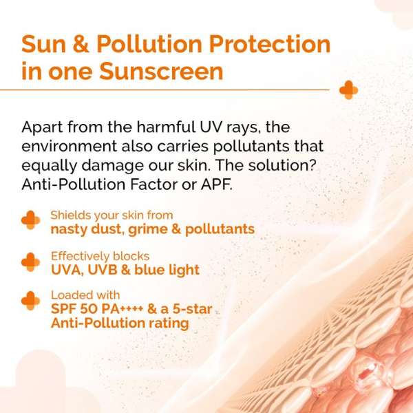 The Derma Co. 1% Hyaluronic Sunscreen Aqua Gel with SPF 50 & PA++++, 80gm (8904417306231)
