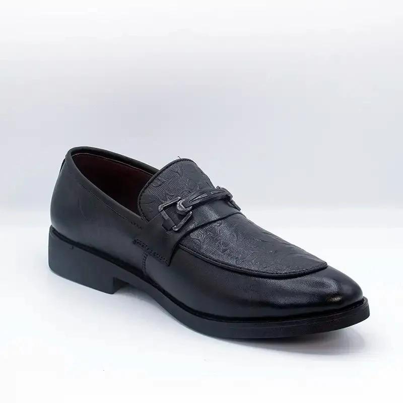 Men's Black Genuine Leather Party Shoes GS94