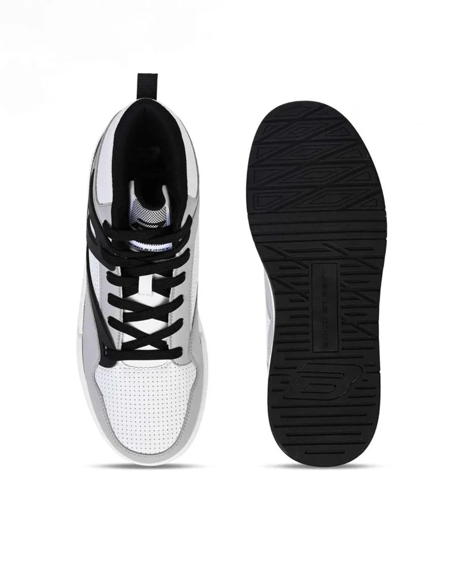 Bond Street Men's Gray & Black Casual Sneakers GS172