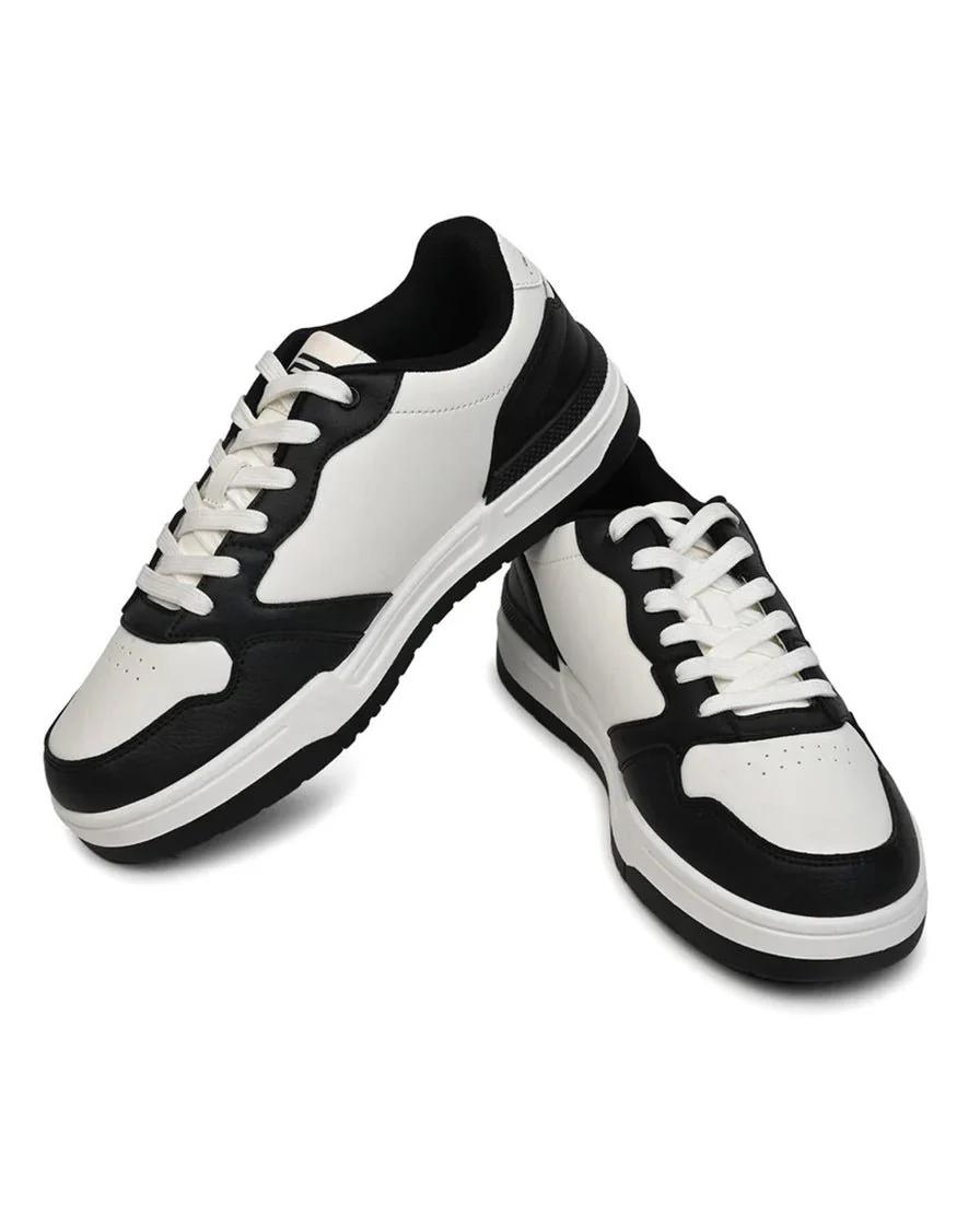 Bond Street Men's White & Black Casual Sneakers GS171