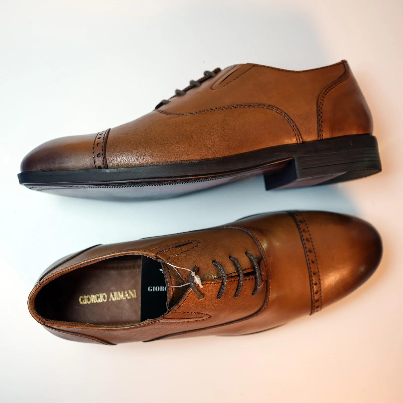 Men's Genuine Leather Brogue Oxford Shoes GS120