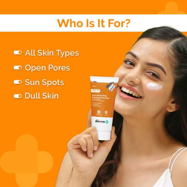 The Derma Co. Pore Minimizing Priming Sunscreen SPF 50 PA+++, 50gm (8904417303131)