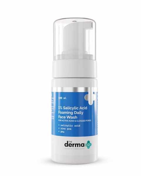 The Derma Co. 1% Salicylic Acid Foaming Daily Face Wash, 100ml (8904417301076)