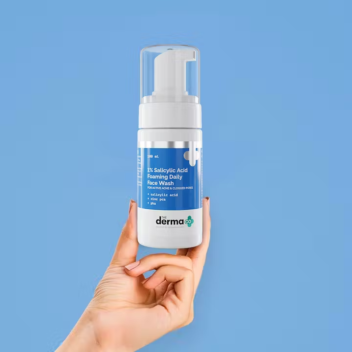 The Derma Co. 1% Salicylic Acid Foaming Daily Face Wash, 100ml (8904417301076)