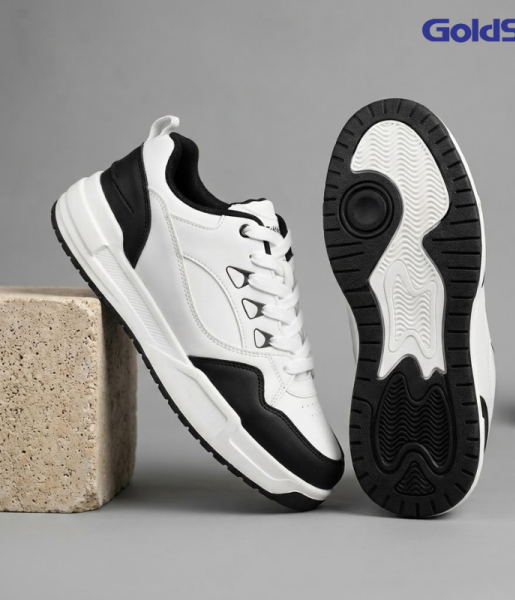 Goldstar Arc AX-6A Men’s Black & White Casual Sneakers | Lightweight Everyday Streetwear Shoes