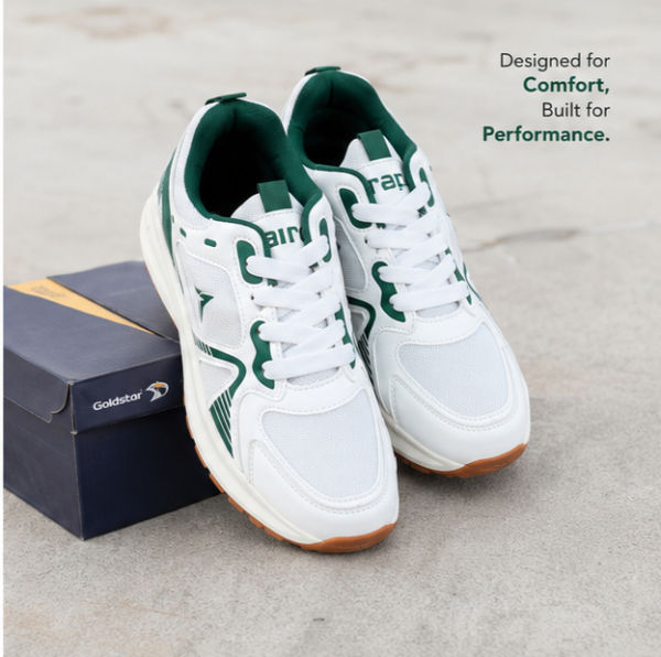 Goldstar AX-2HV Unisex Running & Casual Shoes – White / Green