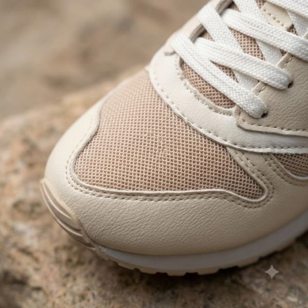 GoldStar Daisy-02 Lightweight Breathable Mesh Sneakers Beige/White