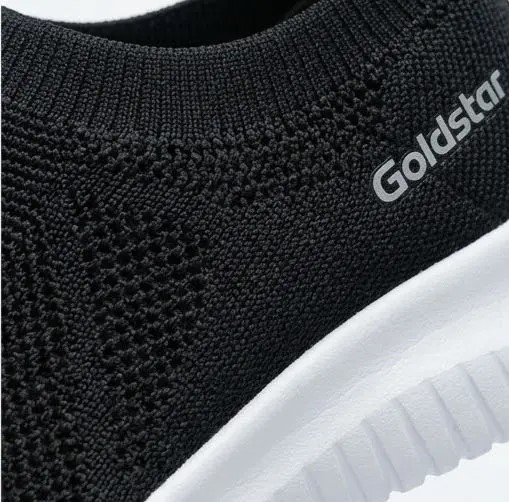 Goldstar G10-1113 Unisex Black Slip-On Shoes – Lightweight Breathable Knit Sneakers for Men & Women