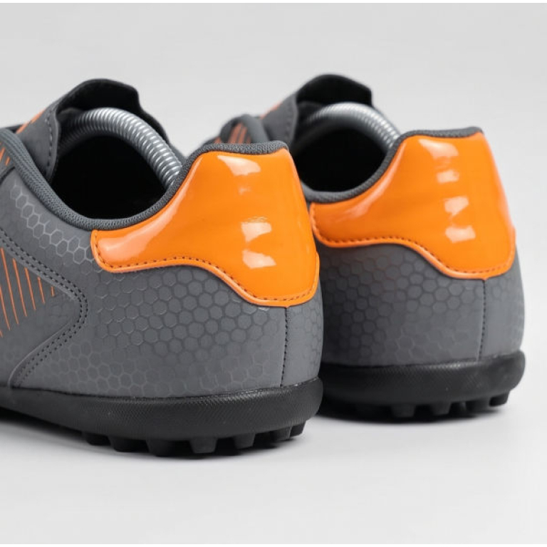 Goldstar Python-02L Grey/Orange Futsal Shoes – Men’s Non-Marking Indoor Football Cleats