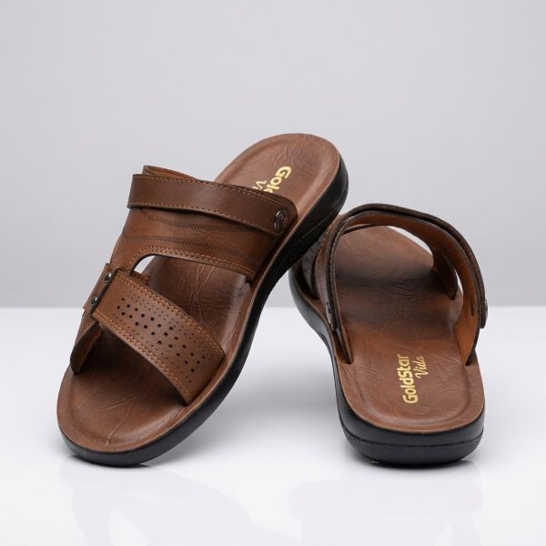 Goldstar Vida ARI-5007 Men’s Brown Slippers