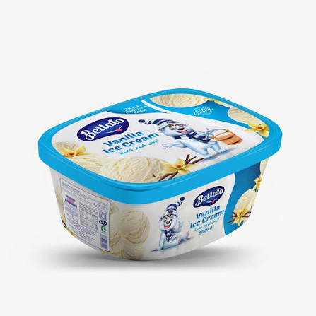 vanilla ice cream 500ml poly tube