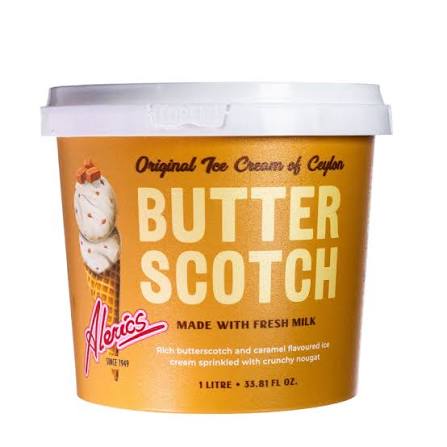 butterscotch ice cream 500ml poly tube