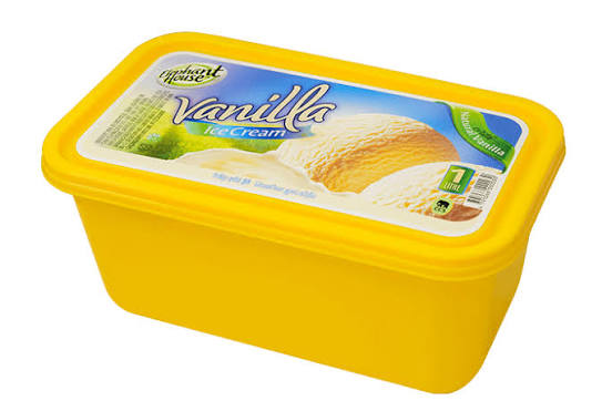 vanilla ice cream 500ml poly tube