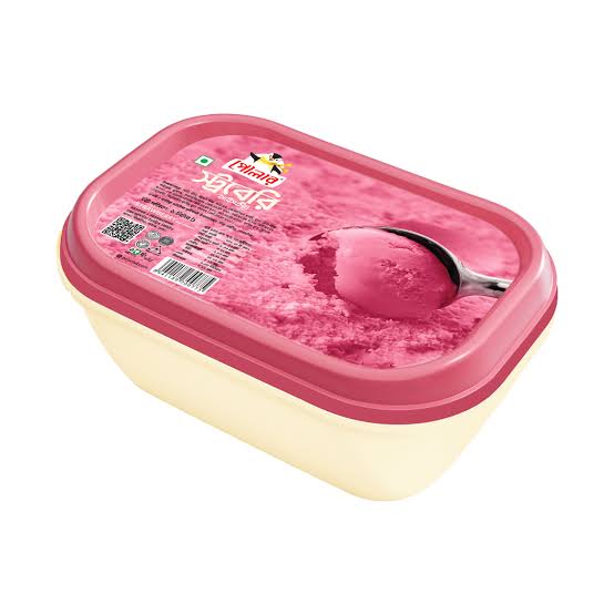 strawberry ice cream 1000ml poly tube