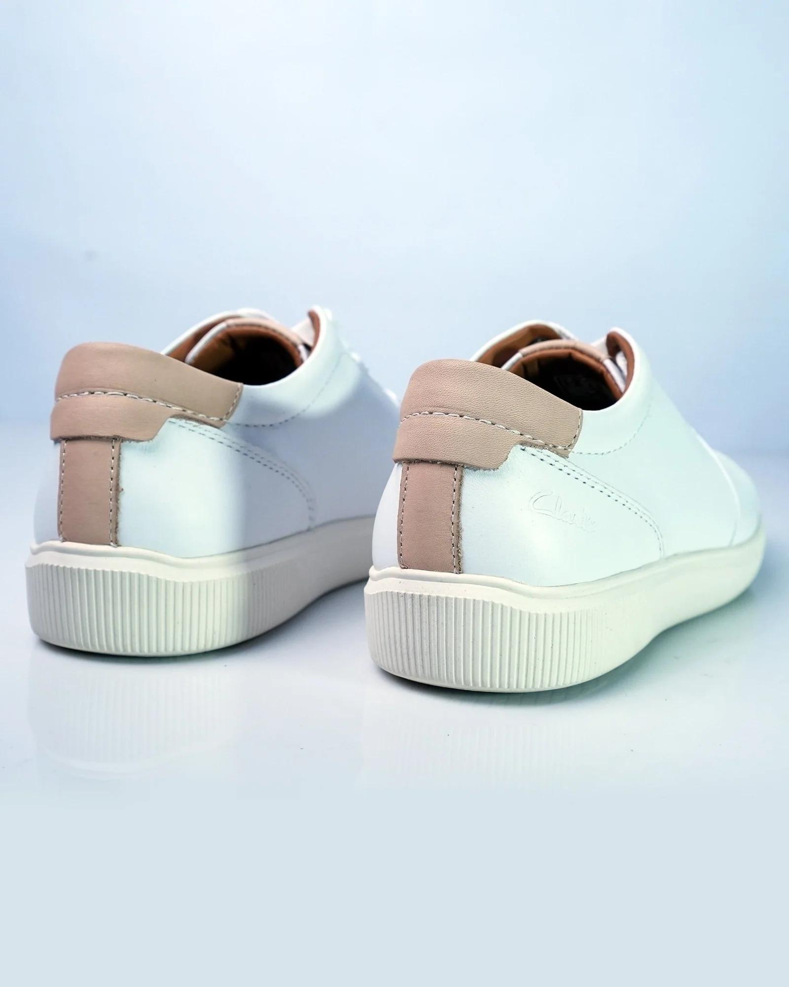 Men's Minimal White Leather Sneakers GS104