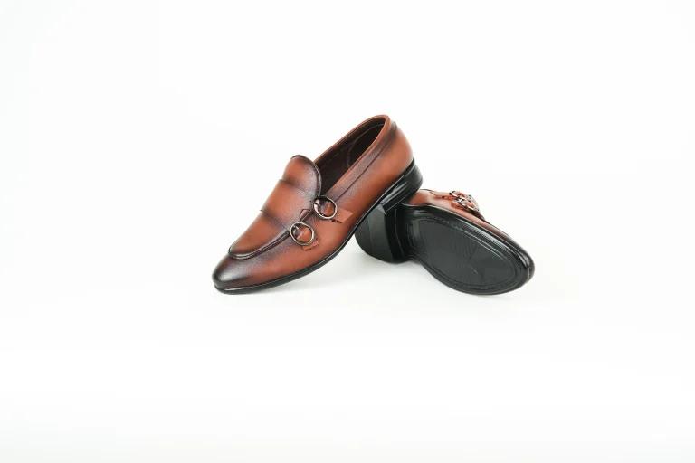 Run Shoes Men’s Formal Double Monk Strap Loafers(2289) – Brown