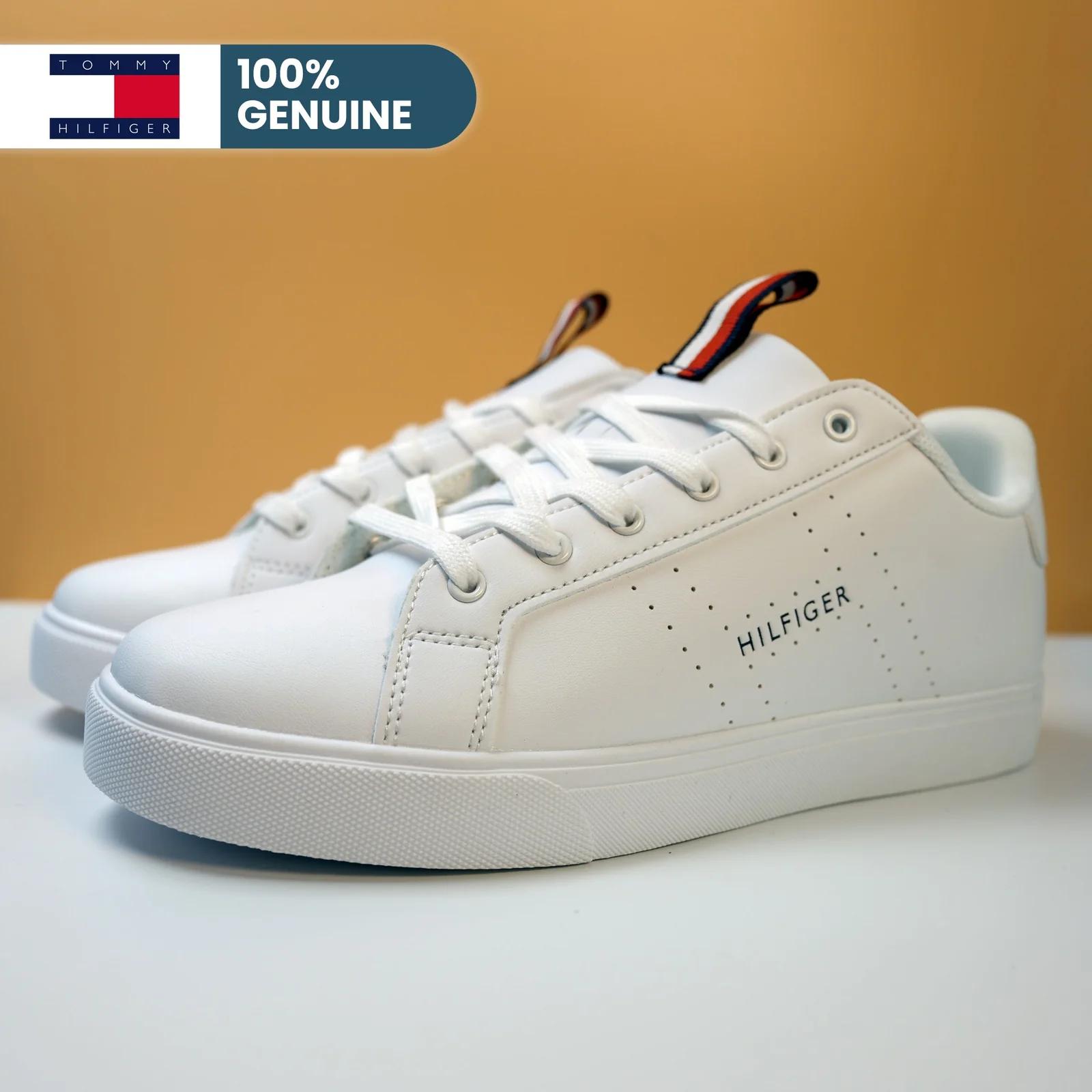 Tommy Hilfiger Men's White Court Sneakers GS126