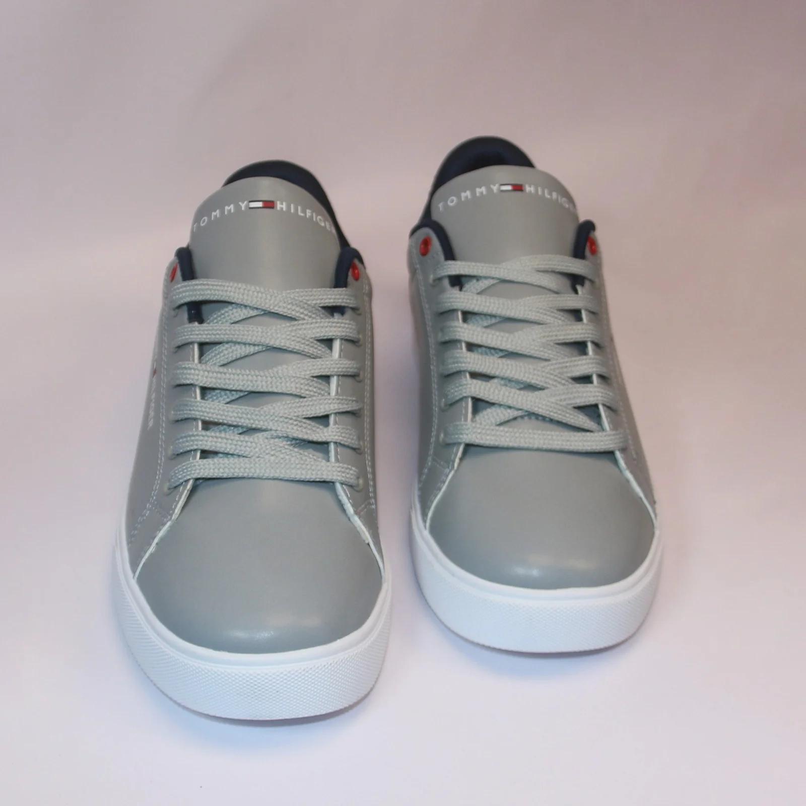 Tommy Hilfiger Men's Grey Leather Sneakers GS125