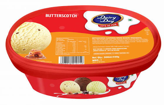 butterscotch ice cream 1000ml poly tube